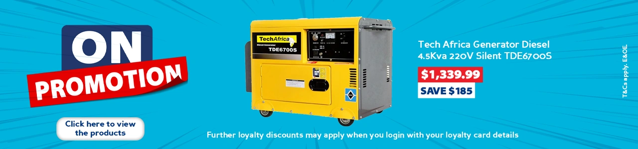 Promo: Tech Africa Generator Diesel 4.5Kva 220V Silent TDE6700S