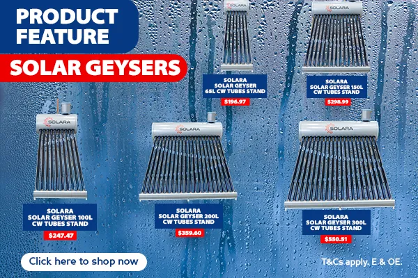 Product feature solar geyser