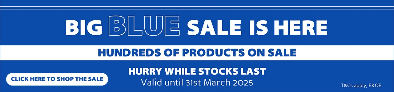 Big Blue Sale is here. Hundreds of products on Sale. Hurry while stock Last. Valid until 31 March