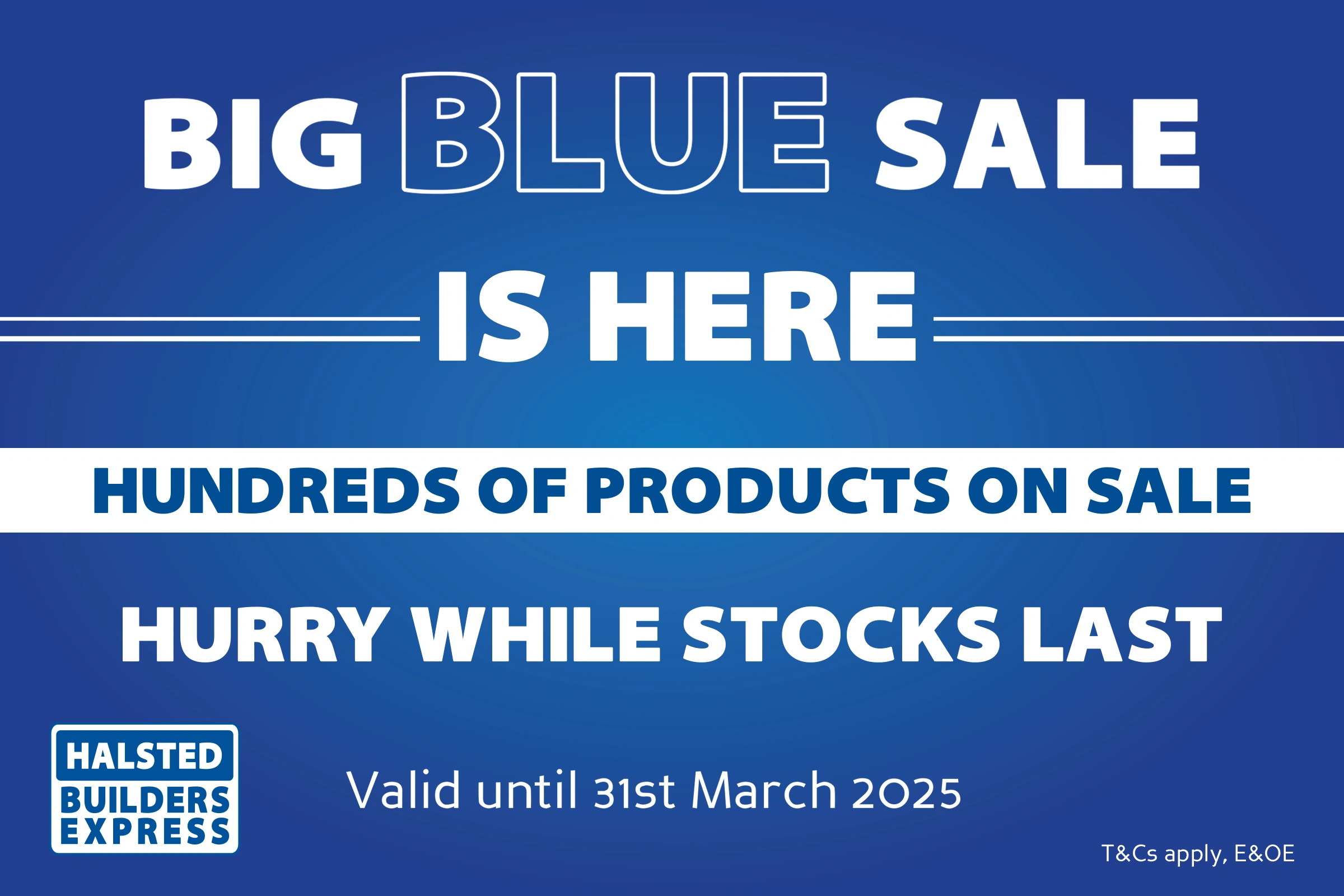 Big Blue Sale is here. Hundreds of products on Sale. Hurry while stock Last. Valid until 31 March 