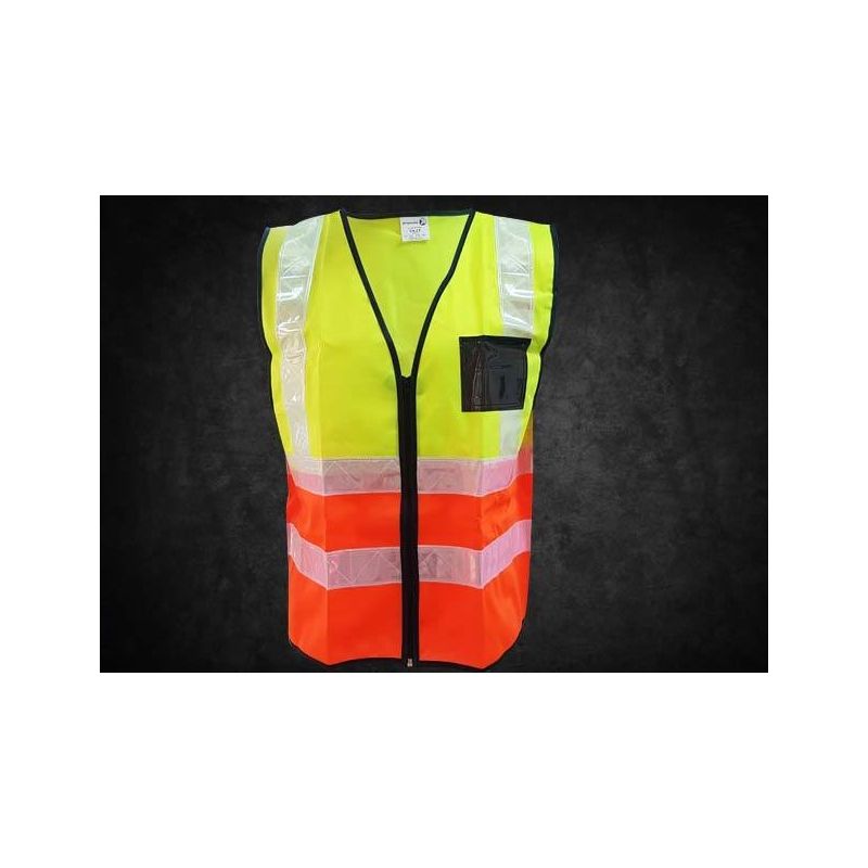 USD 5.47 - Dromex Reflective Vest 2 Tone Zip ID Orange/Lime X Large SA2 ...