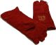 Dromex Gloves Leather 20cm Apron Palm Red WELD/RED