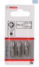 Bosch Screwdriver Bit 25mm PH2 3Pc