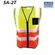 Dromex Reflective Vest 2 Tone Zip ID Orange/Lime Large SA2T