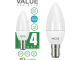 LEDlite Value LED Candle C37 4W B15 DL 400lm 6500K