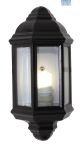 Eurolux Half Lantern 3 Pane Wall Black 1xE27 O24B DUPLICATE