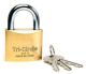 Tri Circle Padlock 63mm Brass Set 2 Keyed Alike KA266-2