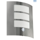 Eglo City Exterior Wall Light Stainless Steel 1Panel Sq E27