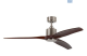 Eurolux Ceiling Fan Dark Wood and S.Chrome 3 Blade F75DWSC