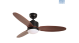 Eurolux Enzo Ceiling Fan Matt Black Dark Brown 3 Blade F100