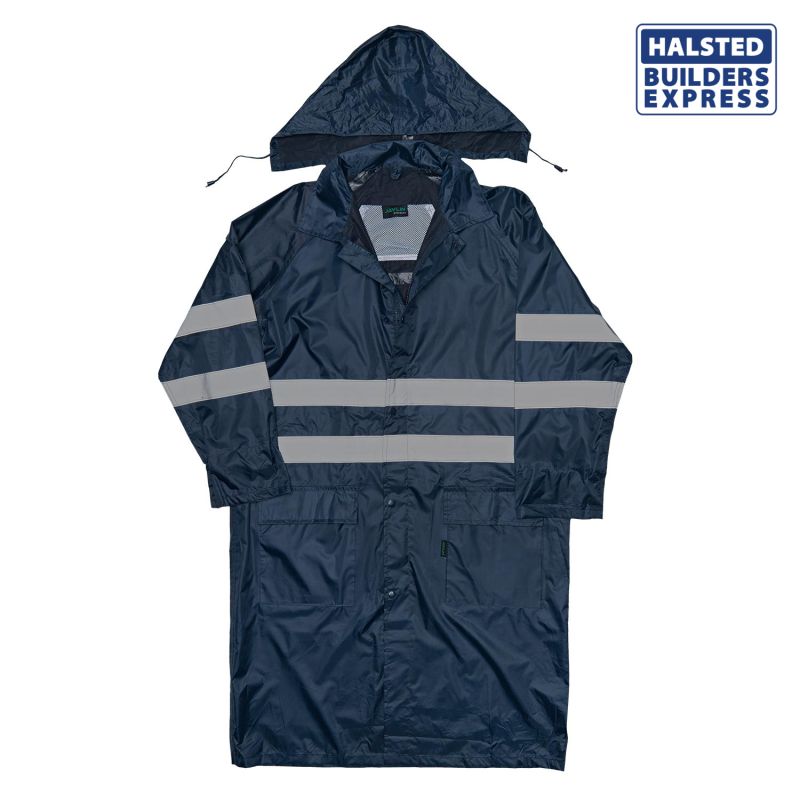 USD 13.32 - Paramount Raincoat Reflective 6146 Poly/PVC Navy Size M