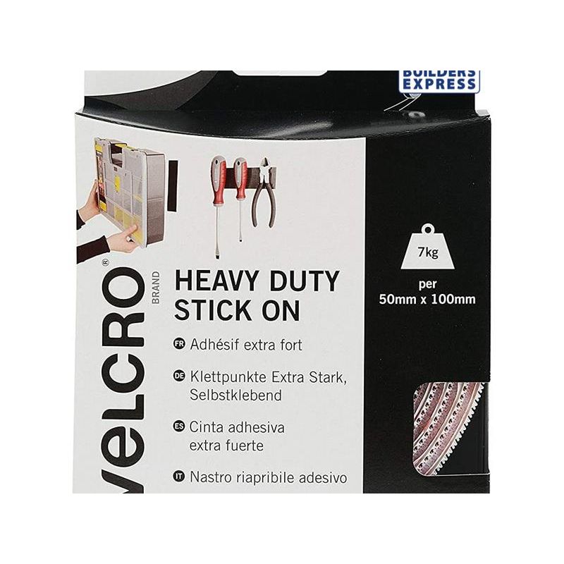 VELCRO® Brand 50mm White Heavy Duty x 100mm Pack