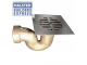 Cobra Shower P Trap 40mm CP Grate Brass Square 373SQ