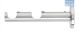 Decor Depot Brushed Silver 25mm Bracket Double Contemp