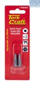 Tork Craft Impact Bit Insert Square Recess No.2 X25mm 2Pc