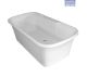 Bath 1.70M Vogue Seamless White Freestanding