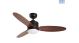 Enzo Ceiling Fan 3 Blades Matt Black and Dark Brown F100