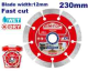 EMTOP Diamond Cutting Disc 230mm Segment Wet/Dry EDDC012301
