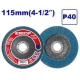 EMTOP Flap Disc 115mm Zirconium P40E EFDS1156