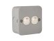 Eurolux Metal Surface Switch 2 Gang 1 Way ES109