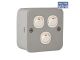 Eurolux Metal Surface Switch 3 Gang 1 Way ES110