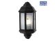 Eurolux Wall Half Lantern 1 Bulb Black O24B