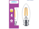 LEDlite Dim LED Filament C37 4W B22 WW 480lm 2700K