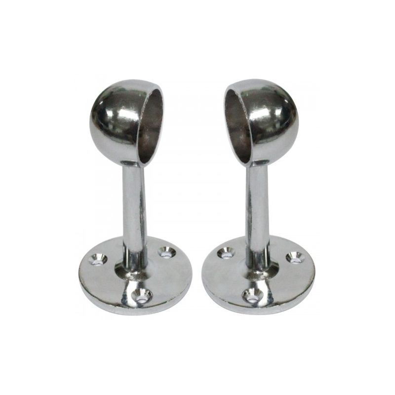 USD Gelmar Towel Rail Brackets Chrome 25mm 2Pc 3179