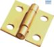 Mackie Brass Plated Butt Hinges 25mm Pair cw Screws