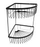 Elegance Shower Basket Double Corner Black KLP6018B