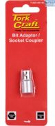 Tork Craft Socket Adaptor 1/4in SQ to 1/4in Hex Shank