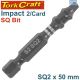 Tork Craft Impact Bit Power Square Recess No.2X50mm 2PC