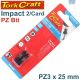 Tork Craft Impact Bit Insert Pozi.3 X 25mm Pz3 2Pc