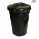 Dustbin Black Plastic C/W Lid 70litre