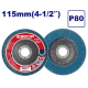 EMTOP Flap Disc 115mm Zirconium P80E EFDS1158