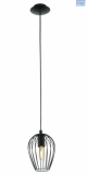 Eglo Newtown Pendant Black Wire 160mm 49477