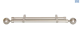 Decor Exp Steel Rod Slvr 2.2-4M Dble 25-28mm cw Ridged F/B