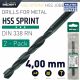 Alpen HSS Sprint Drill Bit 4.0mm 2pc