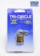 Tri Circle Padlock 20mm Brass C261/20MM