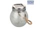 Home Quip Lantern Glass Hanging Crackle Finish Solar Op