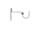Decor Depot Steel Rod 25mm Bracket Single Brushed Silver