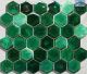 Tile Mosaic Emerald Green H/Bone Mosaic 250X205 CR135