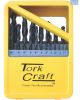 Tork Craft Drill Bit Set 19Pc Roll Forged Metal Case