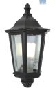 Eurolux Wall Half Lantern 1 Bulb Black O26B