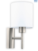 Eglo Pasteri Wall Light S.Nickel White 94924