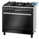 Bosch Cooker Gas/ Electric Series 8 Black Hybrid Funct 90cm