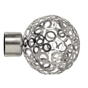 Decor Depot Brushed Silver 25mm Finial Mesh Ball