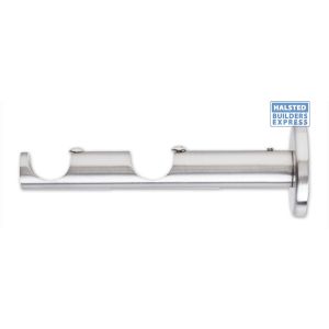 Decor Depot Brushed Silver 25mm Bracket Double Contemp