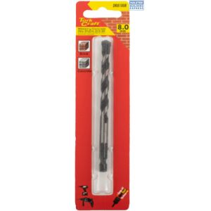 Tork Craft Drill Bit Masonry 8.0mm Hex Shank