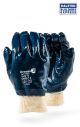Dromex Gloves Blue Nitrile Knit Wrist Size 10 0722